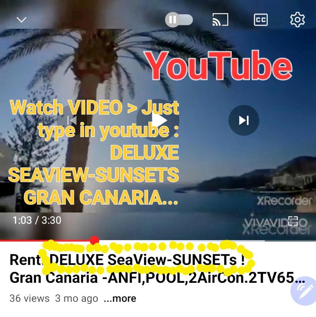 דירות פאטלוואקה Deluxe Seaview-Sunsets !Transfe-R Inc! Pool,2Aircond,2Tv65",600Mb Dishwasher,,2 Beaches,Anfi-View מראה חיצוני תמונה