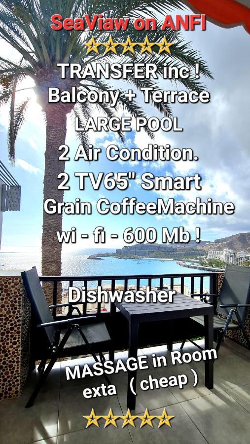 דירות פאטלוואקה Deluxe Seaview-Sunsets !Transfe-R Inc! Pool,2Aircond,2Tv65",600Mb Dishwasher,,2 Beaches,Anfi-View מראה חיצוני תמונה